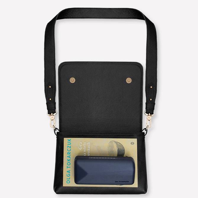 Crossbody bag navy blue and black NO.188