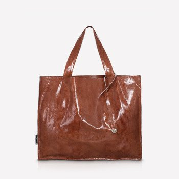 Leather shopper bag rust-colored XXL NO.105
