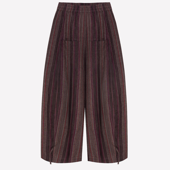 MODERN LINEN PANTS WITH IRREGULAR STRIPES