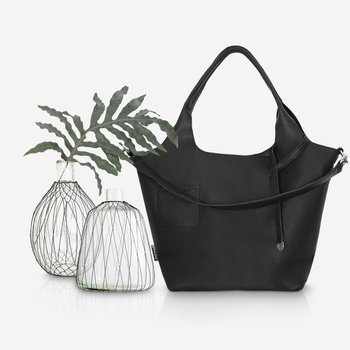Leather black shopperbag  NO.160