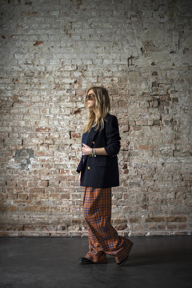 DOPAMINE DRESSING trousers with a check pattern NO.13