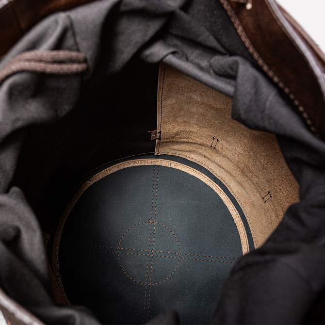 Plecak, worek żeglarski, torba podróżna z surowej, grubej skóry z uchwytami vintage NO.181