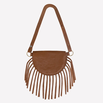Torba crossbodybag nerka skórzana kamelowa boho NO. 193