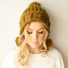 Alpaca and wirgin wool honey - colored hat. 