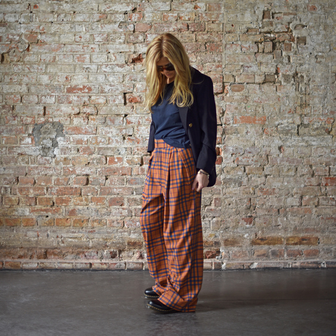 DOPAMINE DRESSING trousers with a check pattern NO.13