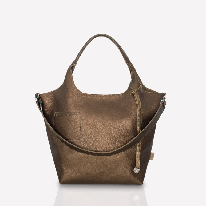 Leather gold shopperbag  NO.161