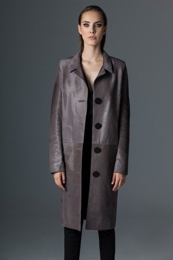 Gray Calf Hair Coat