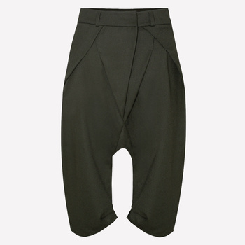 Spodnie awangardowe w kolorze khaki 100% wełna NO. 8