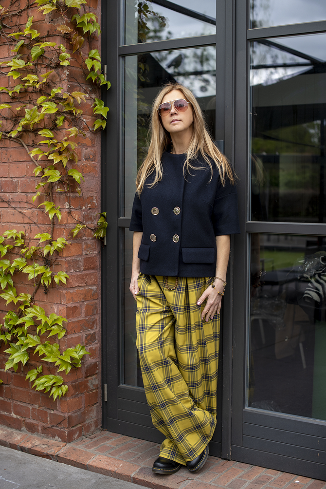 DOPAMINE DRESSING trousers with a check pattern NO.15