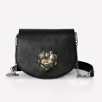 Torba crossbody ozdobne medale skórzana NO. 159