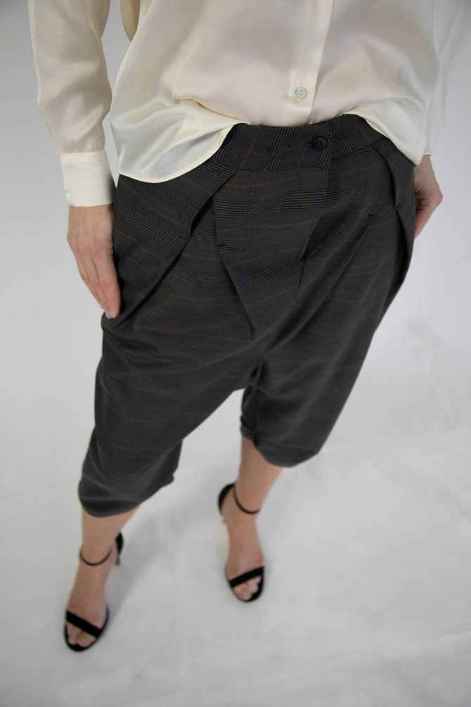 Graphite wool way-out trousers NO.4