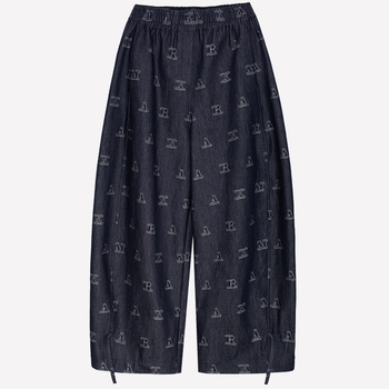 MODERN DENIM PANTS WITH MONOGRAM