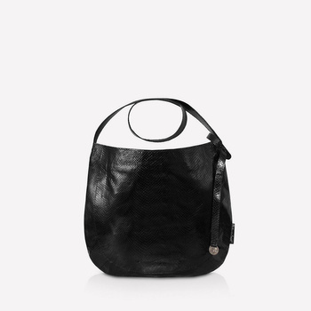 Torba crossbody ze skóry czarna NO. 117
