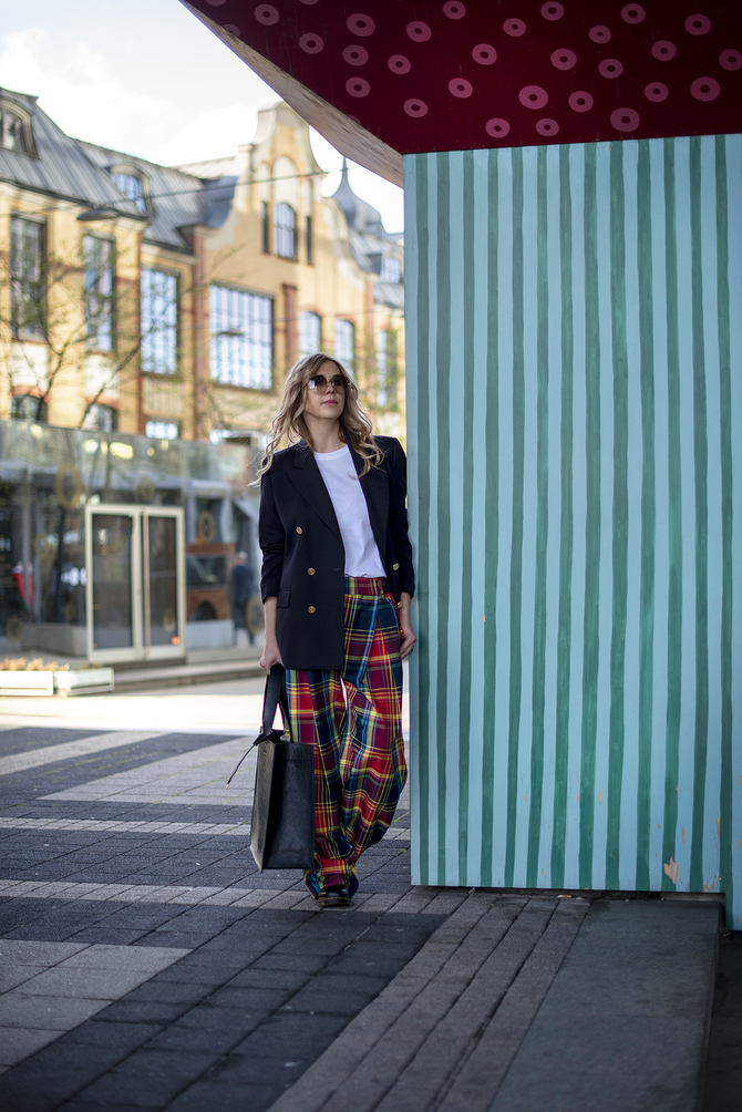 DOPAMINE DRESSING trousers with a check pattern NO.16