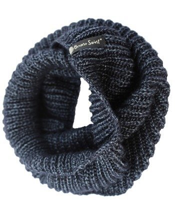 Turquoise, charcoal cowl merino wool.