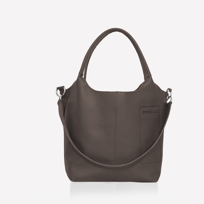 Khaki leather tote bag NO. 221