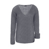 Moherowy oversizowy sweter wykonany ręcznie ciemny szary NO.317