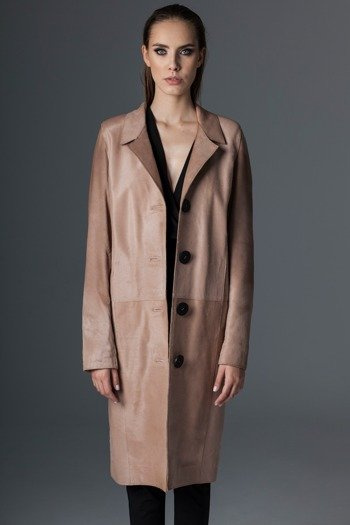 Beige Calf Hair Coat