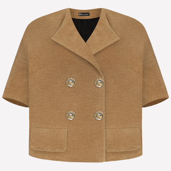 MARYNARKA KURTKA PREMIUM KAMELOWA 100% WEŁNA