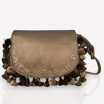 Torba crossbody skórzana stare złoto boho NO. 155