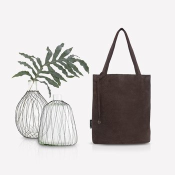 Torba z brązowej delikatnie nakrapianej skóry shopper NO.127