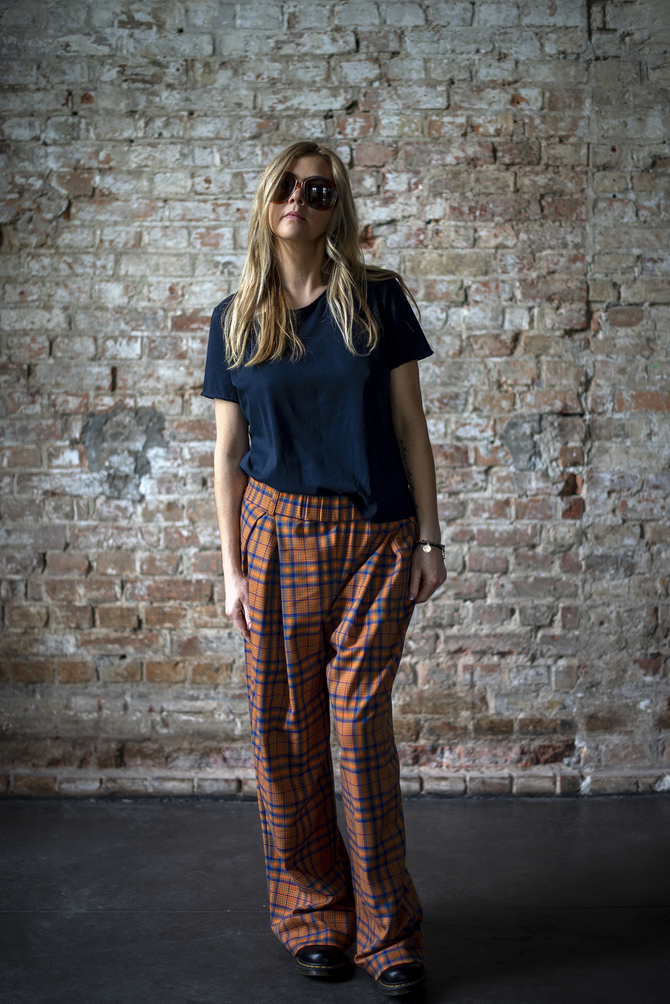 DOPAMINE DRESSING trousers with a check pattern NO.13