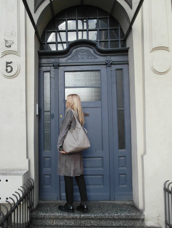 Torba ze skóry taupe, beżowa NO.141