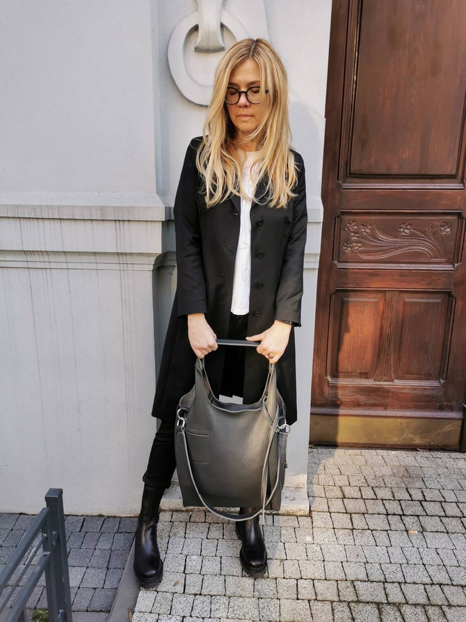 Torba ze skóry GRAFITOWA NO. 220