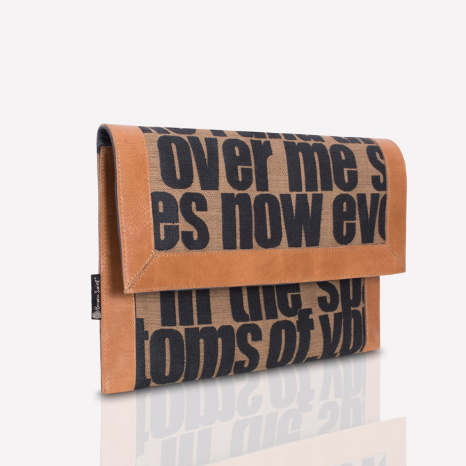 Kopertówka słowa gruba skóra, żakard błękit pruski NO.133