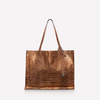 Leather shopper bag, croc texture NO.110