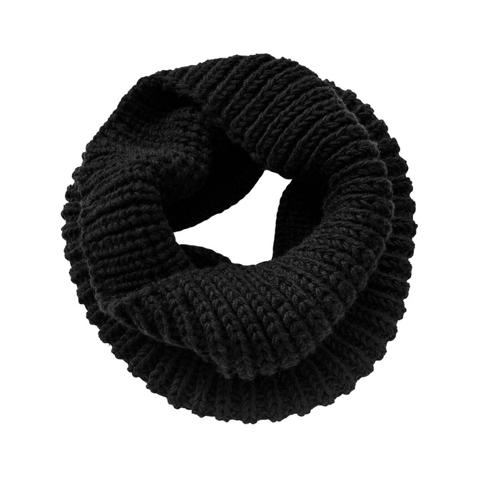 Black cowl 100% merino wool.