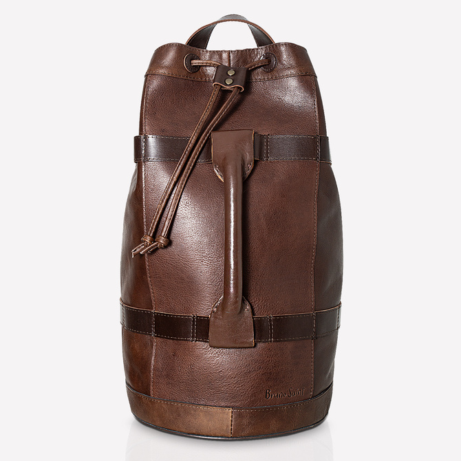 Plecak, worek żeglarski, torba podróżna z surowej, grubej skóry z uchwytami vintage NO.181