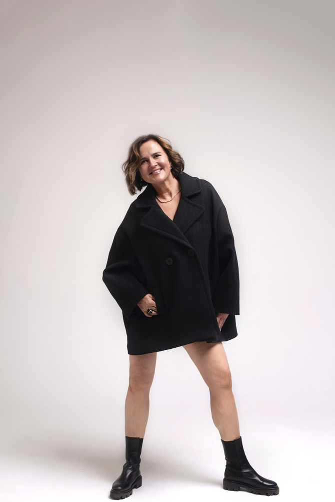 AWANGARDOWY MINIMALISTYCZNY PŁASZCZ PHILO 100% WEŁNA