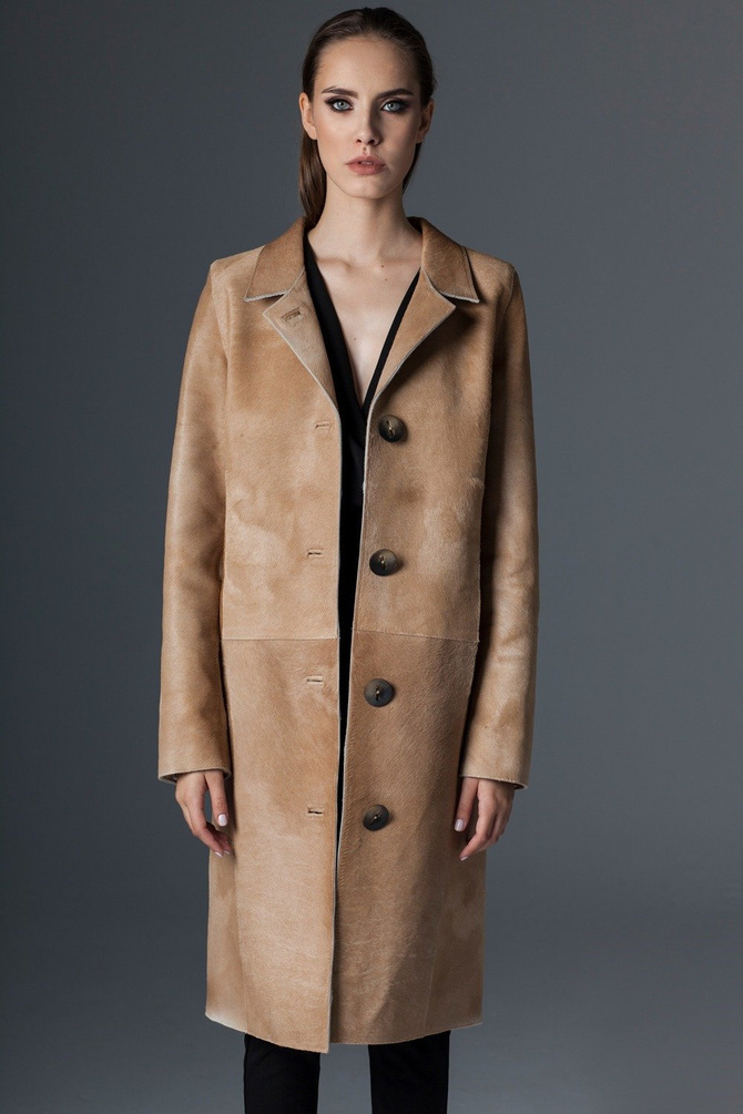 Camel Calf Hair Coat