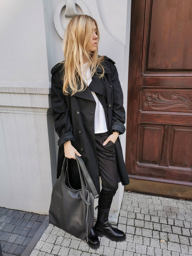 Torba ze skóry GRAFITOWA NO. 220