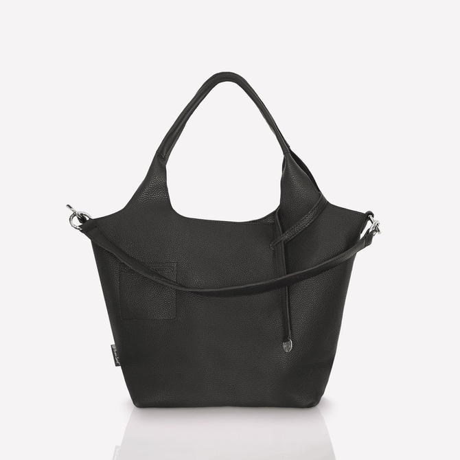 Leather charcoal grey shopperbag  NO.162