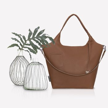 Leather camel shopperbag  NO.140