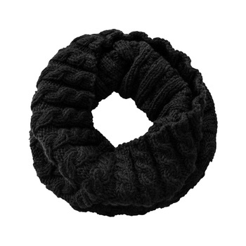 Black cowl 100% merino wool.