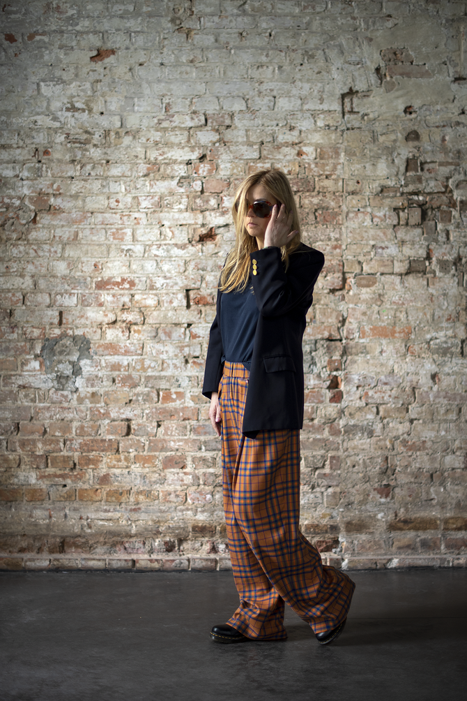 DOPAMINE DRESSING trousers with a check pattern NO.13