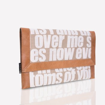 Clutch, teal, beige bag NO. 134