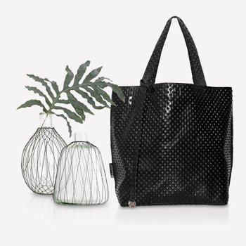 Leather black shopperbag, NO.142