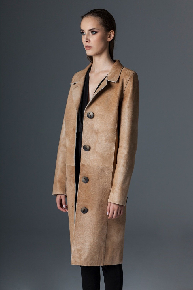 Camel Calf Hair Coat