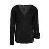 Moherowy oversizowy sweter wykonany ręcznie czarny NO.318